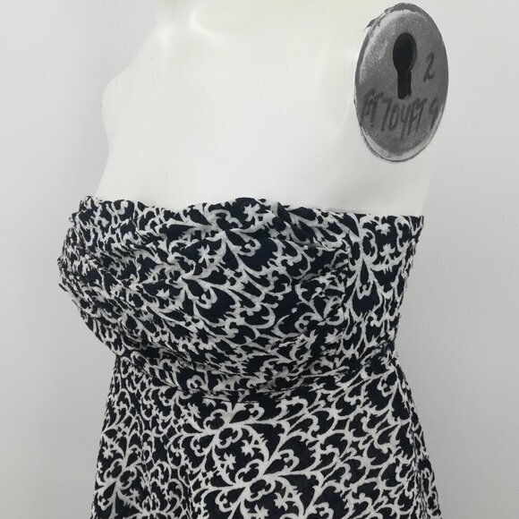 J.Crew Scroll Fit and Flare Strapless Dress Size 2 - Picture 7 of 14